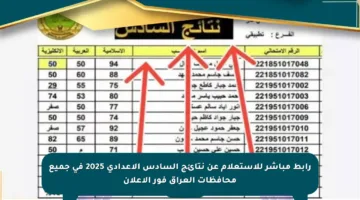 رابط مباشر للاستعلام عن نتائج السادس الإعدادي 2025 في جميع محافظات العراق فور الإعلان